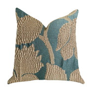 Plutus Golden Arabella Vine in Green and Gold Luxury Throw Pillow