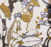 Plutus Camellia Floral Blue, Beige Tones Luxury Throw Pillow