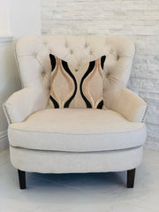 Plutus Misty Belvedere Luxury Throw Pillow in Brown and Black Tones