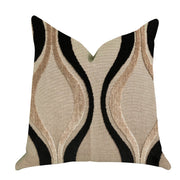 Plutus Misty Belvedere Luxury Throw Pillow in Brown and Black Tones