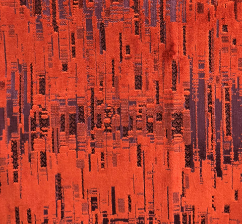 Plutus Luminous Skyscraper Luxury Throw Pillow in Orange Red Tones