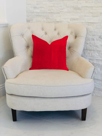 Plutus Amber Rose Luxury Throw Pillow in Red
