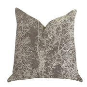 Plutus Garden Breeze Luxury Throw Pillow in Gray and Beige Colors