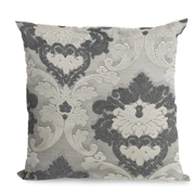 Plutus Leilani Fleurs Luxury Throw Pillow in Blue and Beige Tones
