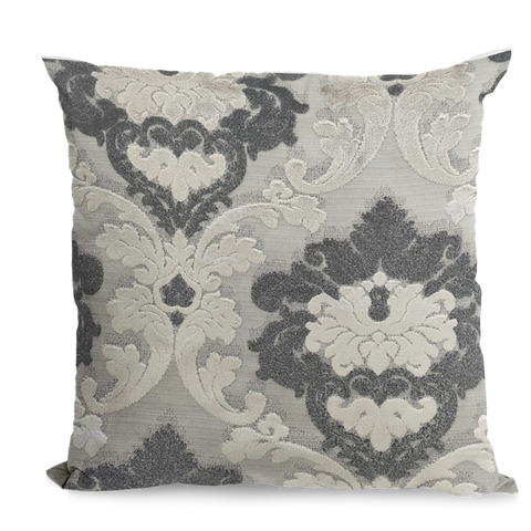 Plutus Leilani Fleurs Luxury Throw Pillow in Blue and Beige Tones