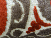 Plutus Madeline Red and Brown Handmade Luxury Pillow