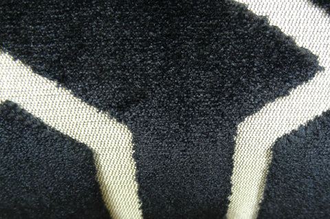 Plutus Geometric Lattice Black Cream Handmade Luxury Pillow