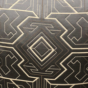 Plutus Daria Moss Silver Geometric Luxury Throw Pillow