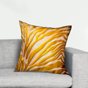 Plutus Mimosa Zebra  Orange Animal Motif Luxury Throw Pillow