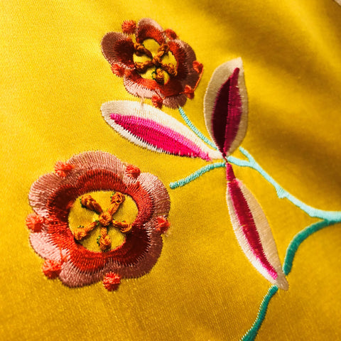 Plutus Heavenly Peonies Yellow Floral Luxury Throw Pillow