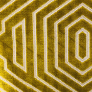 Plutus Goldenrod Velvet Gold Geometric Luxury Throw Pillow