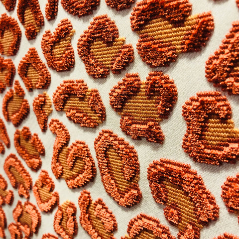 Plutus Emberglow Velvet Cheetah Red Animal Motif Luxury Throw Pillow