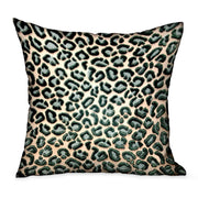 Plutus Jade Velvet Cheetah Green Animal Motif Luxury Throw Pillow