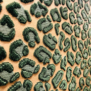 Plutus Jade Velvet Cheetah Green Animal Motif Luxury Throw Pillow