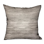 Plutus Silver Lake Weave Silver Solid Luxury Outdoor/Indoor Throw Pillow