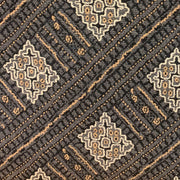 Plutus Pewter Lattice Charcoal Geometric Luxury Outdoor/Indoor Throw Pillow