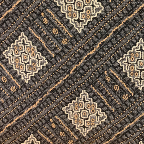 Plutus Pewter Lattice Charcoal Geometric Luxury Outdoor/Indoor Throw Pillow