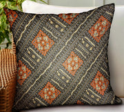 Plutus Cobalt Lattice Blue Geometric Luxury Outdoor/Indoor Throw Pillow