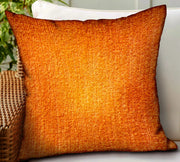 Plutus Bittersweet Ember Orange Solid Luxury Outdoor/Indoor Throw Pillow
