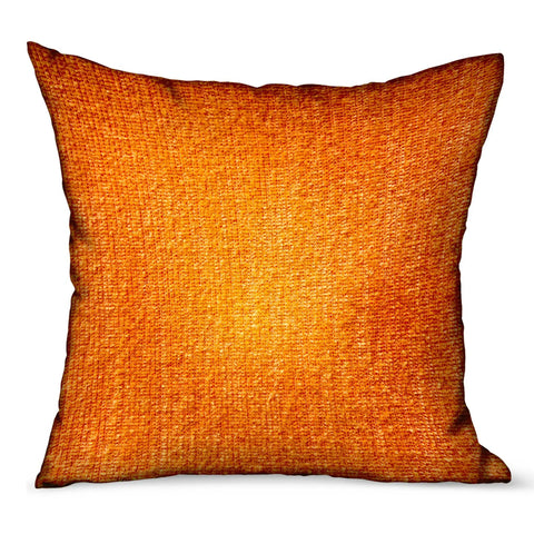 Plutus Bittersweet Ember Orange Solid Luxury Outdoor/Indoor Throw Pillow
