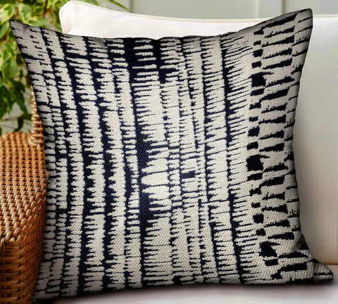 Plutus Radiant Beryl Blue Abstract Luxury Outdoor/Indoor Throw Pillow