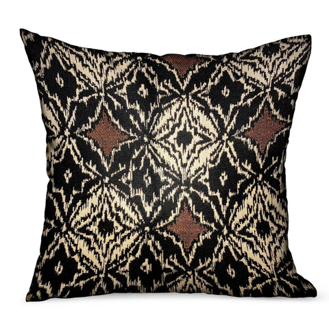 Plutus Daliah Ice Black Chevron Luxury Outdoor/Indoor Throw Pillow