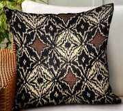 Plutus Daliah Ice Black Chevron Luxury Outdoor/Indoor Throw Pillow