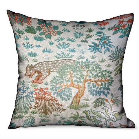Plutus Wild Jungle Multi Animal motif Luxury Outdoor/Indoor Throw Pillow