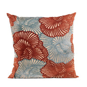 Plutus Red, Blue Plush Damask Luxury Throw Pillow