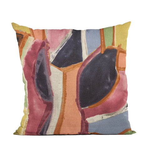 Plutus Multi-Color Modern Art Graphic Print Luxury Throw Pillow