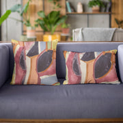 Plutus Multi-Color Modern Art Graphic Print Luxury Throw Pillow