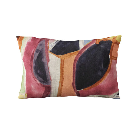 Plutus Multi-Color Modern Art Graphic Print Luxury Throw Pillow