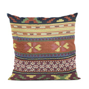 Plutus Multi-Color Unique Lanes Border Luxury Throw Pillow