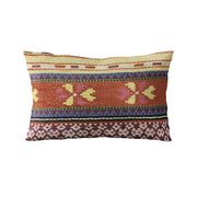 Plutus Multi-Color Unique Lanes Border Luxury Throw Pillow