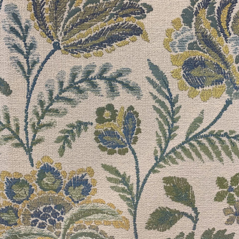 Plutus Blue Amazonian Floral Luxury Throw Pillow