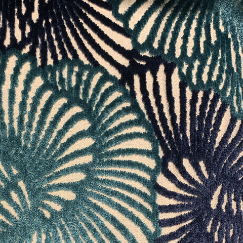 Plutus Blue Plush Damask Luxury Throw Pillow