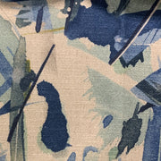 Plutus Blue Modern Art Graphic Print Luxury Throw Pillow