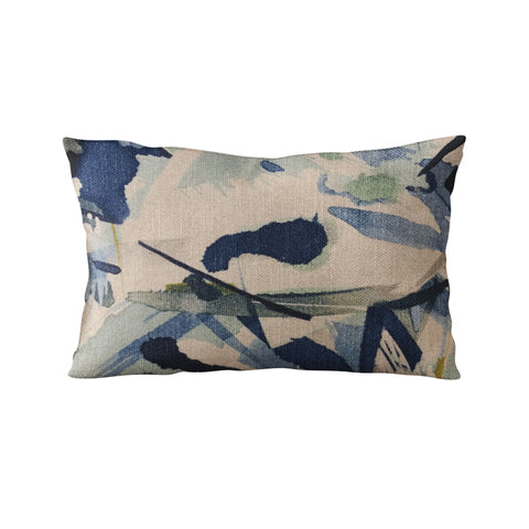 Plutus Blue Modern Art Graphic Print Luxury Throw Pillow