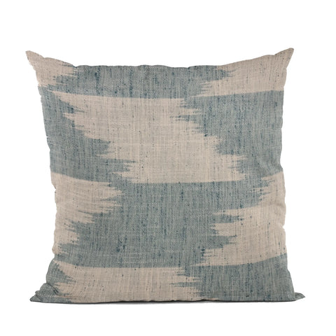 Plutus Blue Faded Abstract Luxury Throw Pillow
