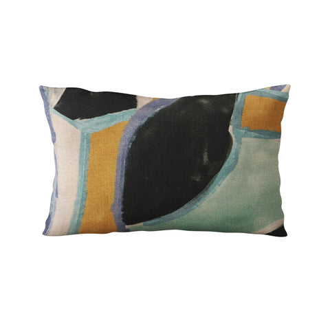 Plutus Blue Modern Print Graphic Print Luxury Throw Pillow