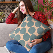 Plutus Blue Dots Luxury Throw Pillow