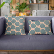 Plutus Blue Dots Luxury Throw Pillow