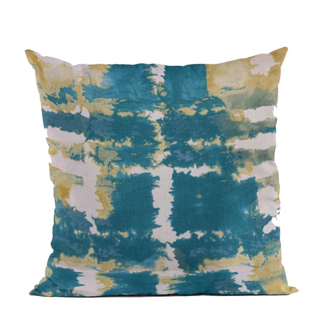 Plutus Blue Contemporary Art Graphic Print Luxury Throw Pillow