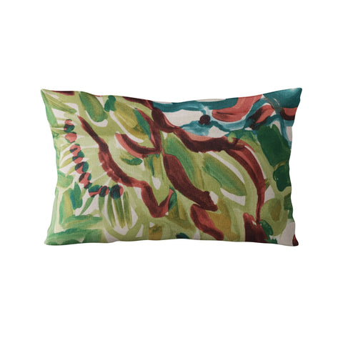 Plutus Blue Garden Graphic Print Luxury Throw Pillow