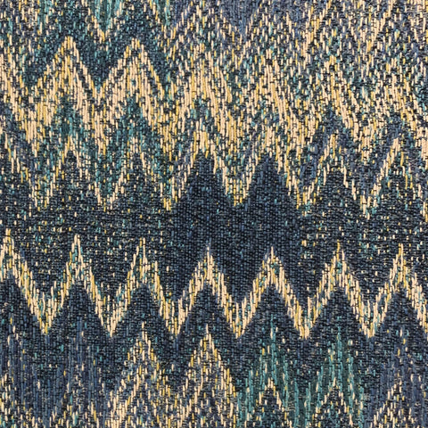 Plutus Blue Wave Chevron Luxury Throw Pillow