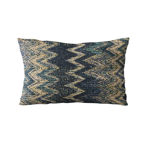Plutus Blue Wave Chevron Luxury Throw Pillow