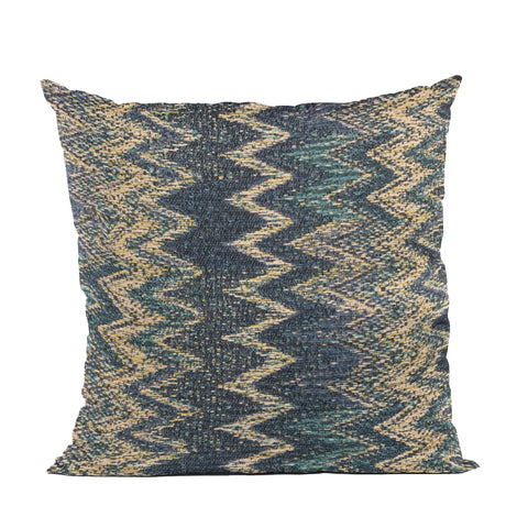 Plutus Blue Wave Chevron Luxury Throw Pillow