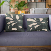 Plutus Green Palm Floral Luxury Throw Pillow