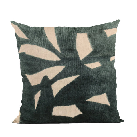 Plutus Green Palm Floral Luxury Throw Pillow