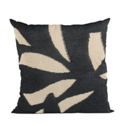 Plutus Black Palm Floral Luxury Throw Pillow